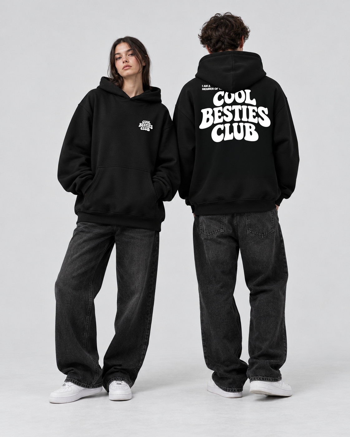 Oversized Hoodie - Cool Besties Club - Family Merch