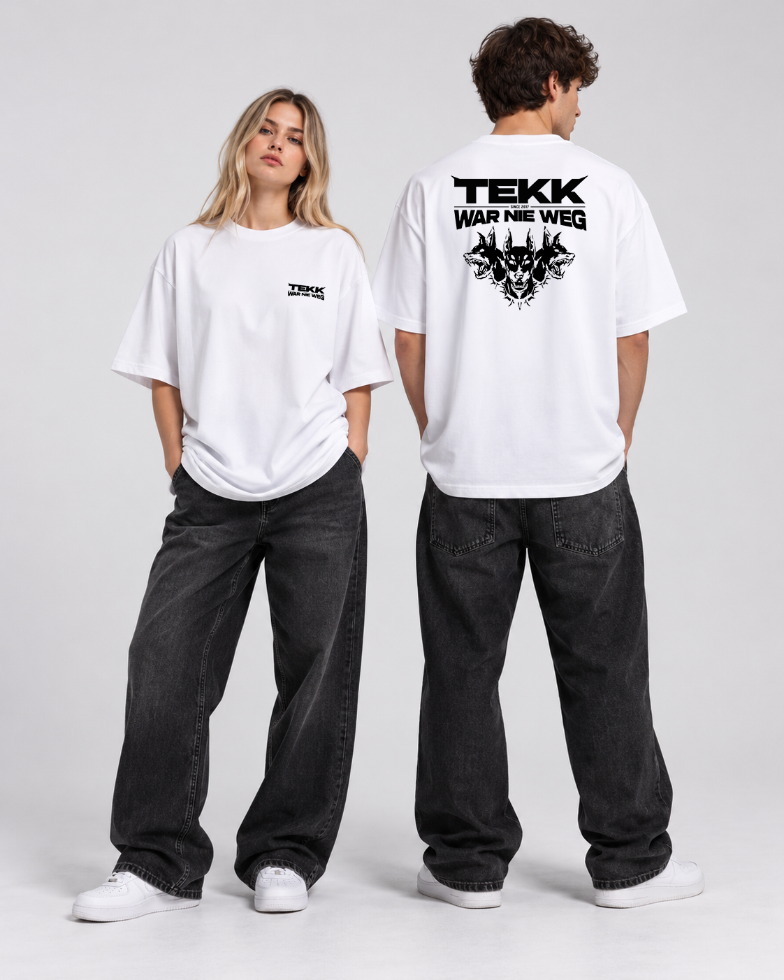 Oversized Shirt - Logo - Tekk War Nie Weg