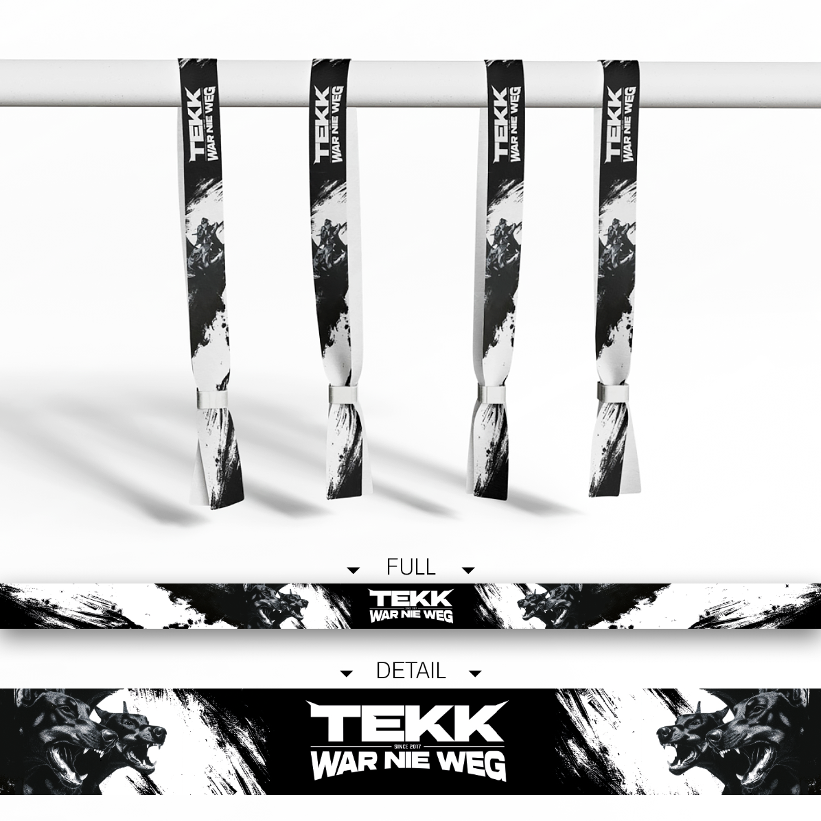 Stoffband - Logo - Tekk War Nie Weg