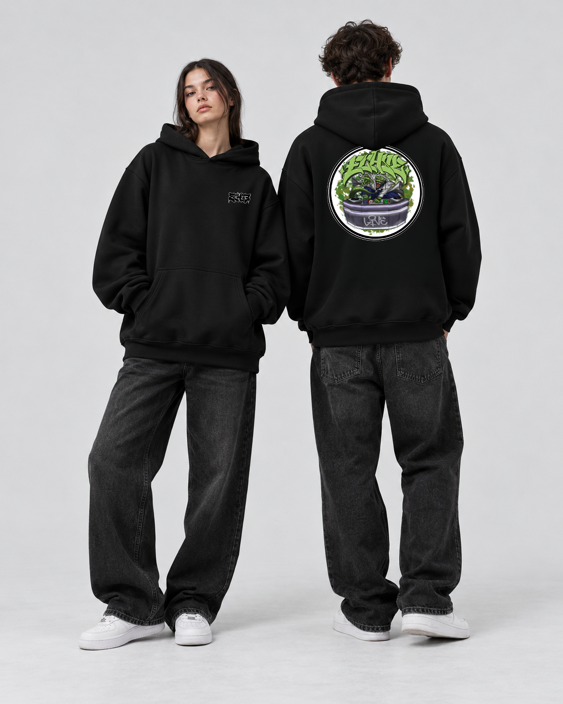 Oversized Hoodie - Logo - Echse