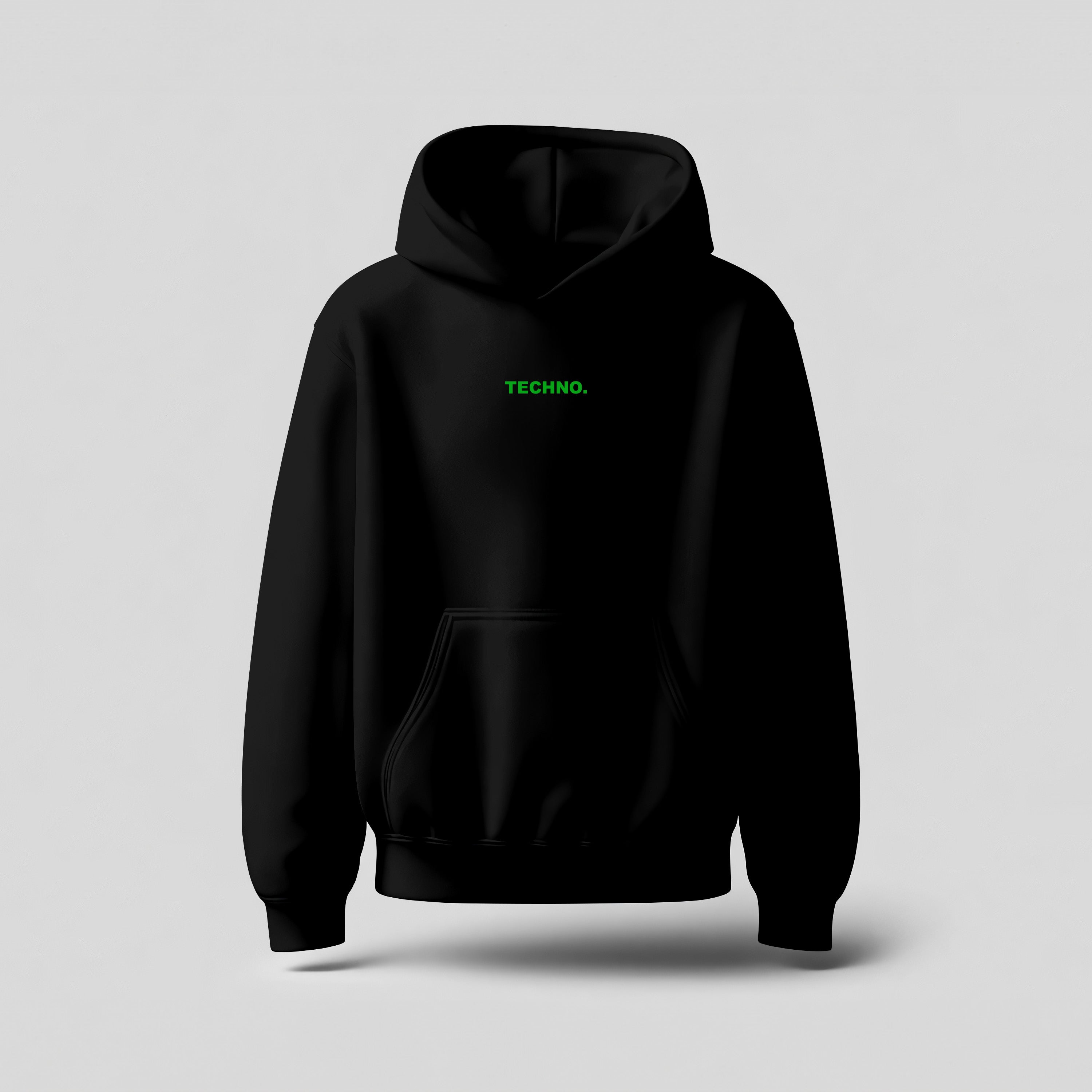 Oversized Hoodie - Grün - TECHNO.
