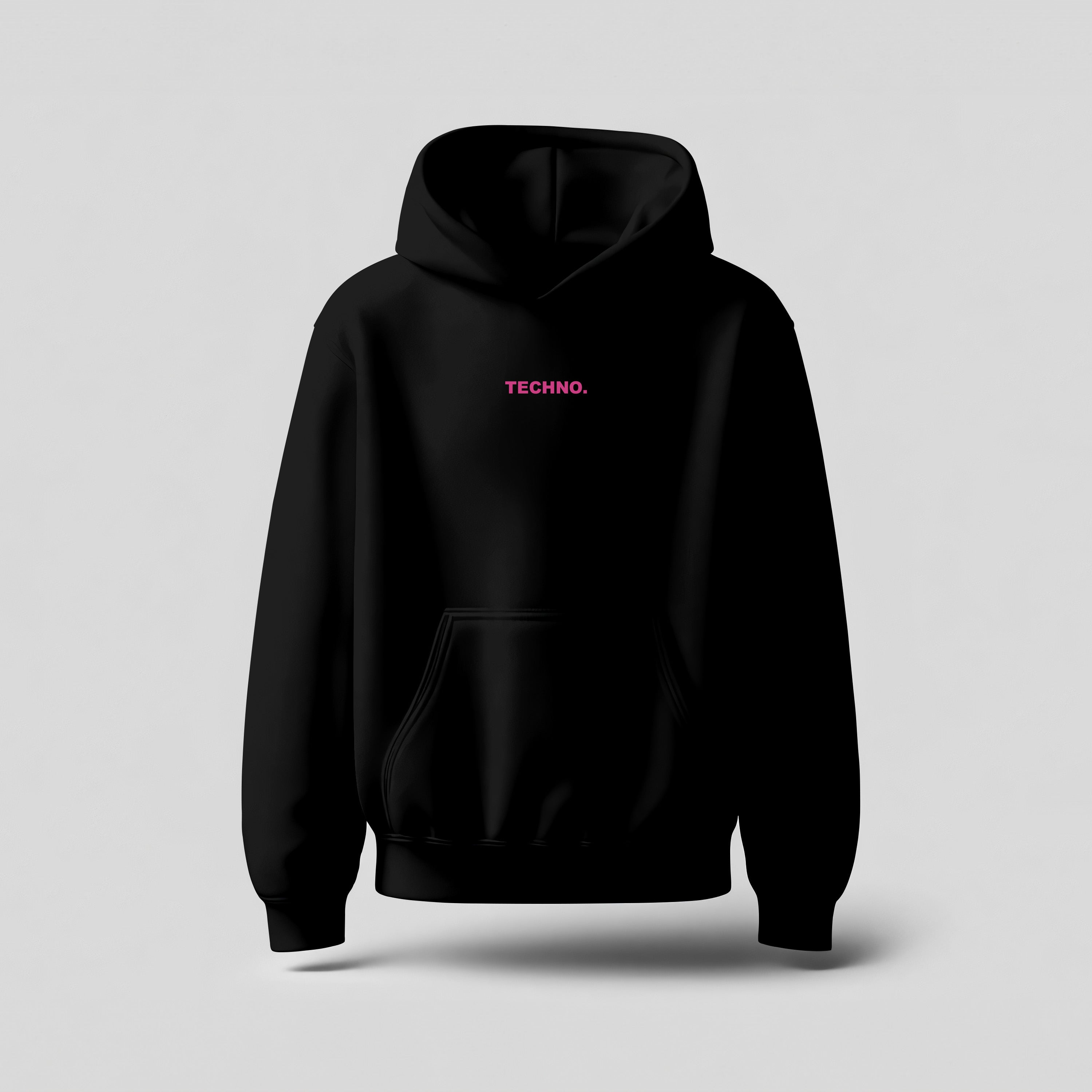 Oversized Hoodie - Pink - TECHNO.